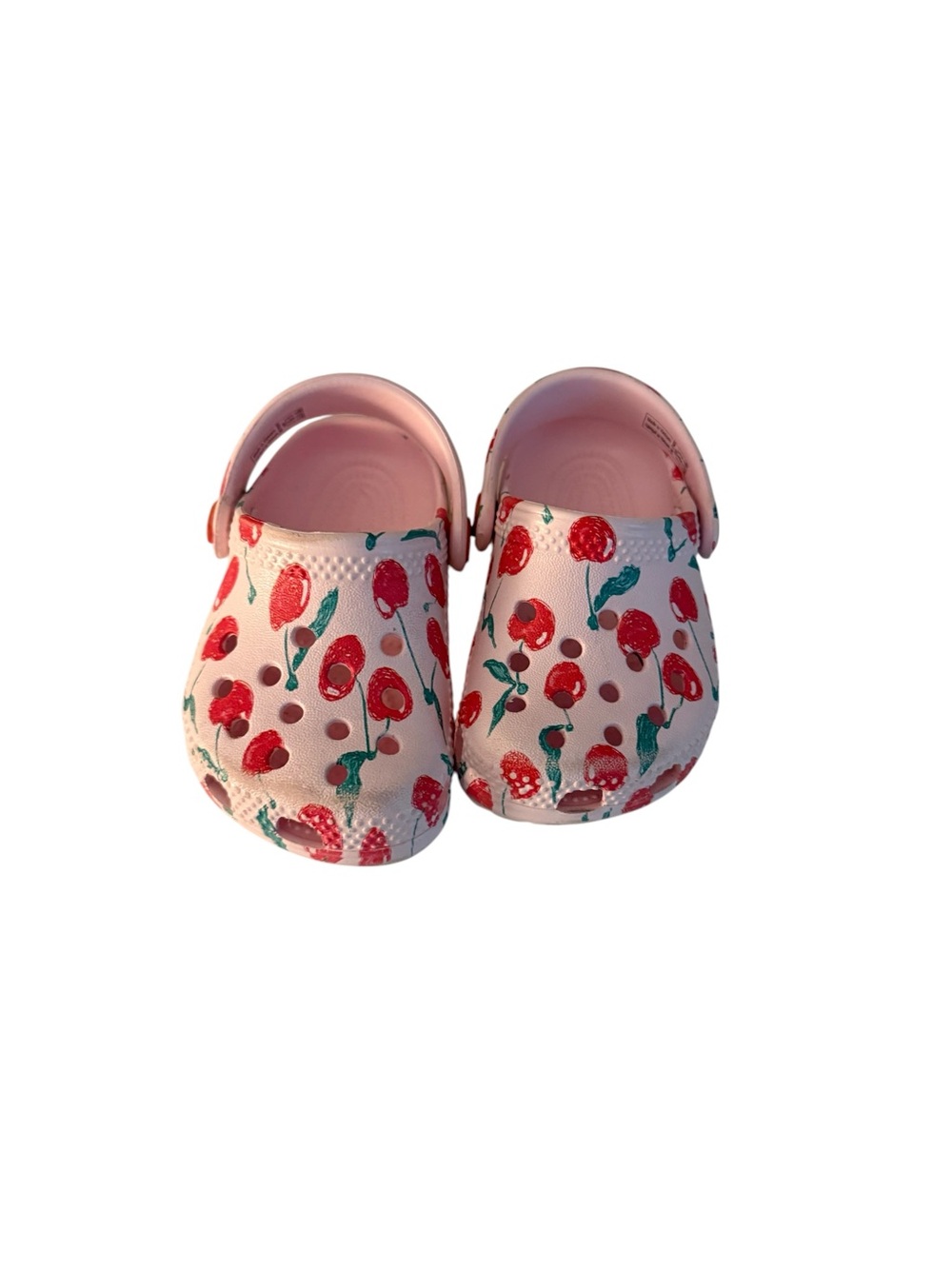 Crocs Classic Fresh Fruits Cherry Clogs Pink Milk Toddler Size [2
